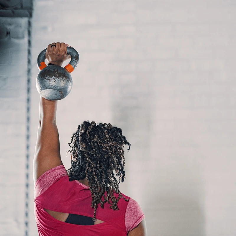 woman working out on personal training